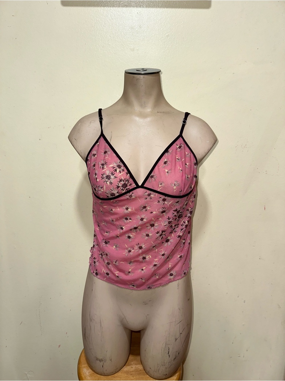 Woman’s DKNY floral mesh cami tank top